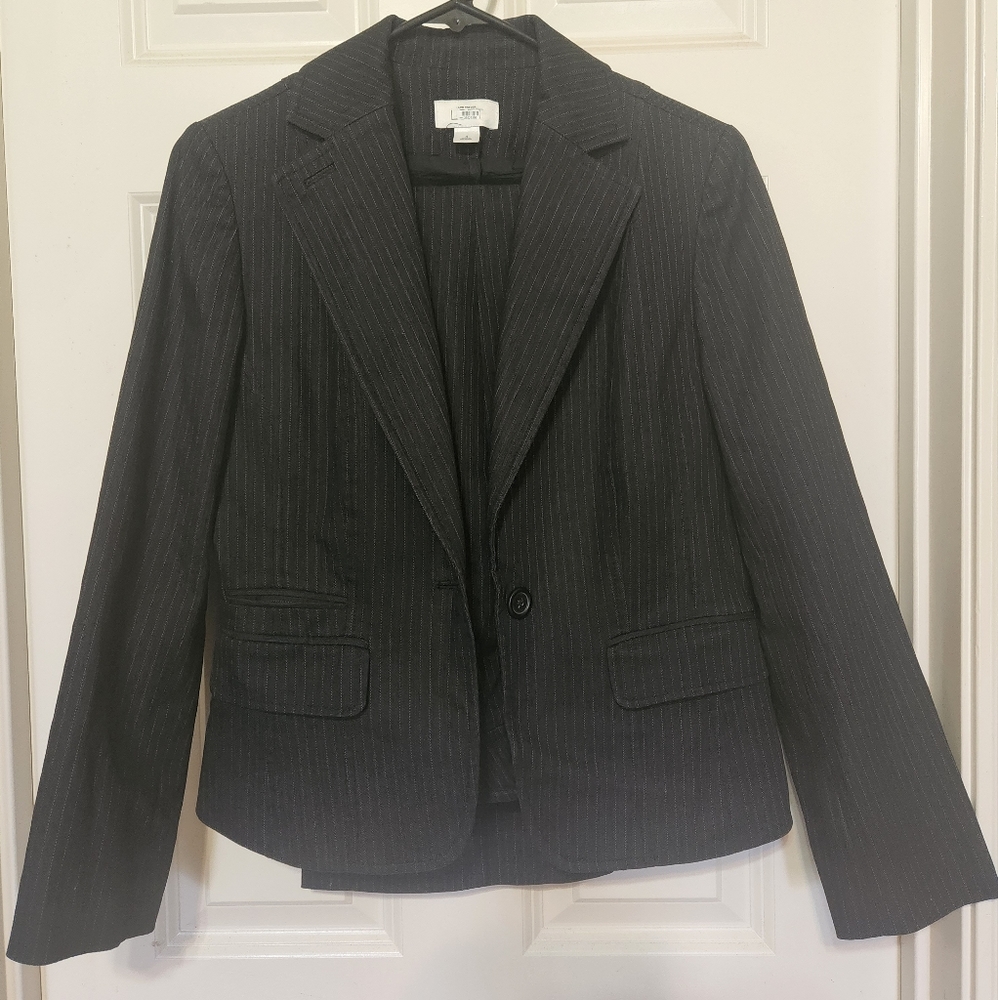 Gorgeous and Classy Ann Taylor The Loft Jean Material pant suit Sz 4top Sz 2pant - Picture 2 of 5